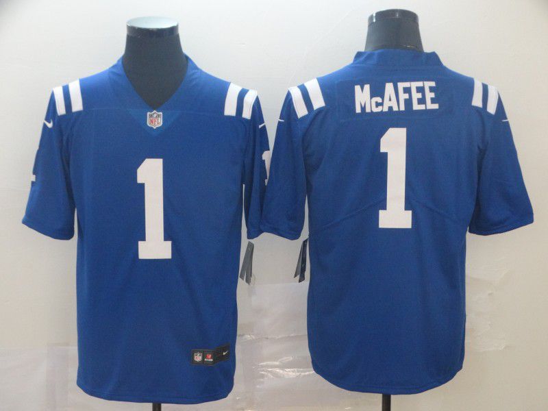 Men Indianapolis Colts #1 Mcafee Blue Nike Vapor Untouchable Limited Player NFL Jerseys->minnesota vikings->NFL Jersey